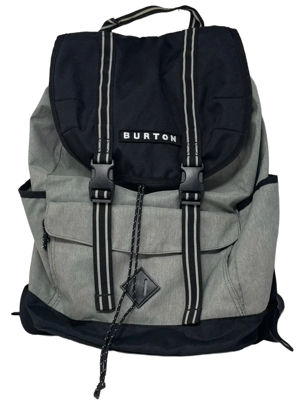 Burton Outing Backpack Black Gray Rucksack Laptop Sleeve School Travel Bag